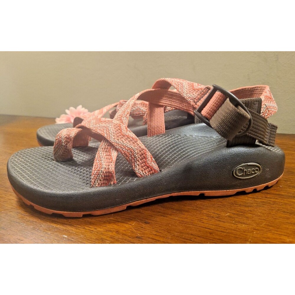 Chaco Z1 Sport Classic Sandals Single Strap Orange Brown - Women's Size 8 VGUC